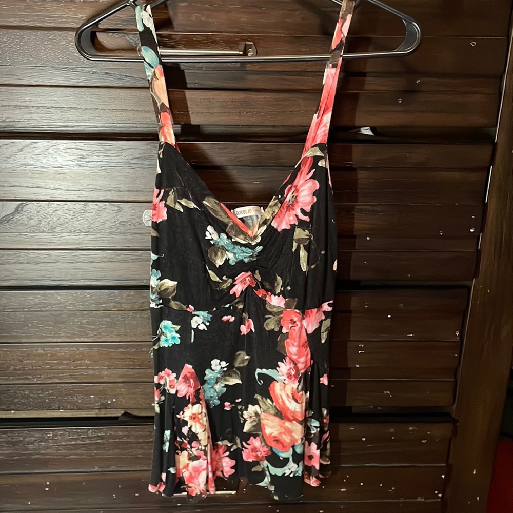 DoublJu Large floral tank top